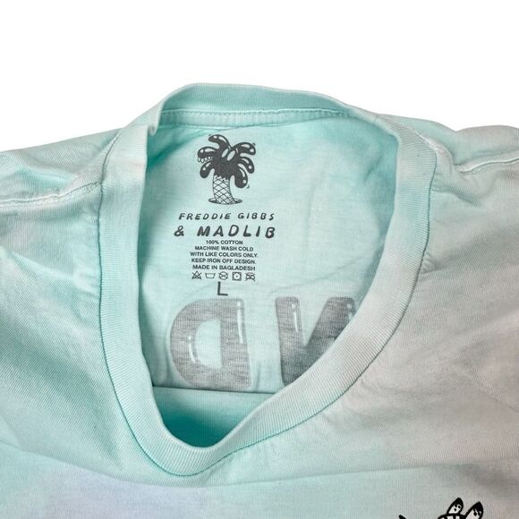 MADLIB Freddie Gibbs Steven Harrington Bandana Album T-Shirt L MADGIBBS Tie Dye - Picture 4 of 6